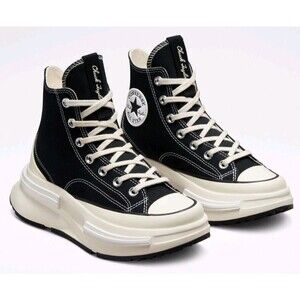 Converse Run Star Legacy CX Hi Top Shoes A00869C Black/White Women's 9 Men's 7.5